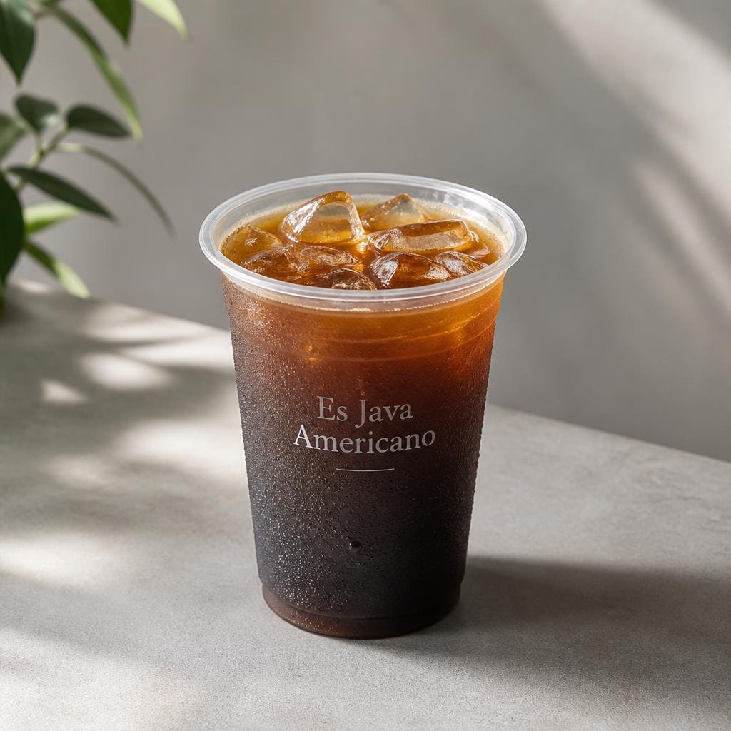 Es Java Americano Kopi Ruang Hati dengan espresso dan gula aren